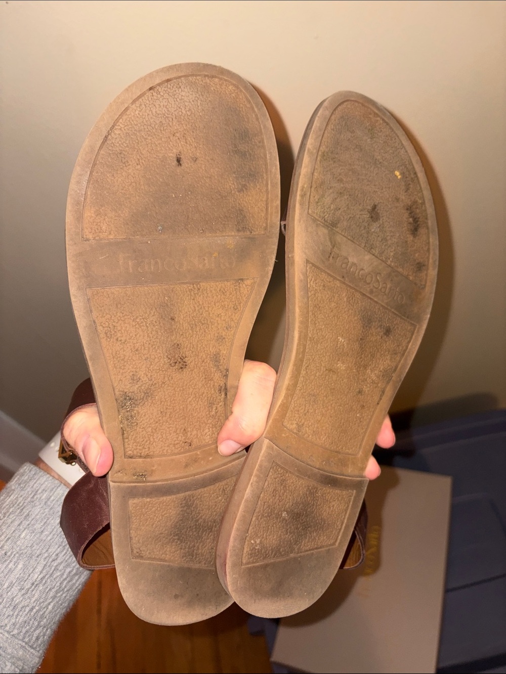 Franco Sarto Brown Leather-Kimbra Sandals - Picture 4 of 6